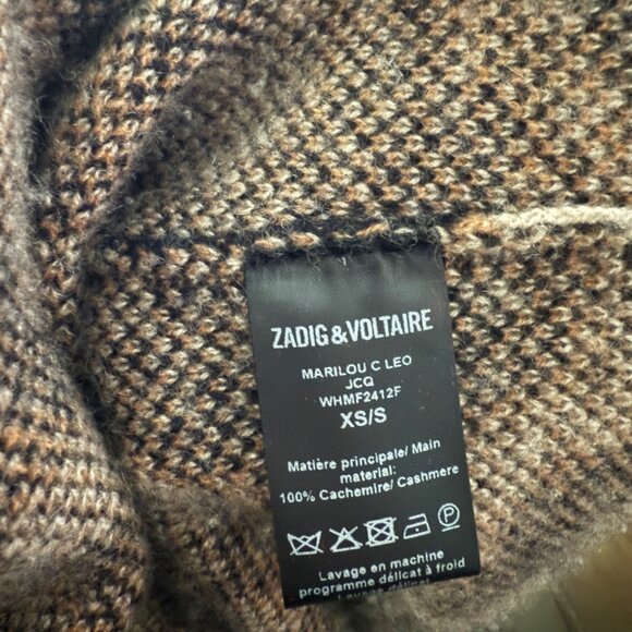 Zadig & Voltaire Marilou C Leo XS/S Cashmere Cardigan - Picture 8 of 8
